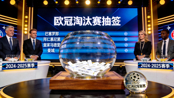 欧冠淘汰赛抽签仪式现场